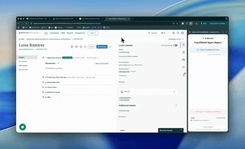 Detect Fraud Inside Your ATS — Free Chrome Extension